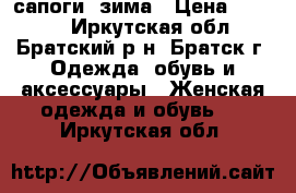 сапоги, зима › Цена ­ 4 500 - Иркутская обл., Братский р-н, Братск г. Одежда, обувь и аксессуары » Женская одежда и обувь   . Иркутская обл.